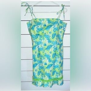 Lilly Pulitzer Vintage Under The Sea Vintage Smocked Ruffled Sundress